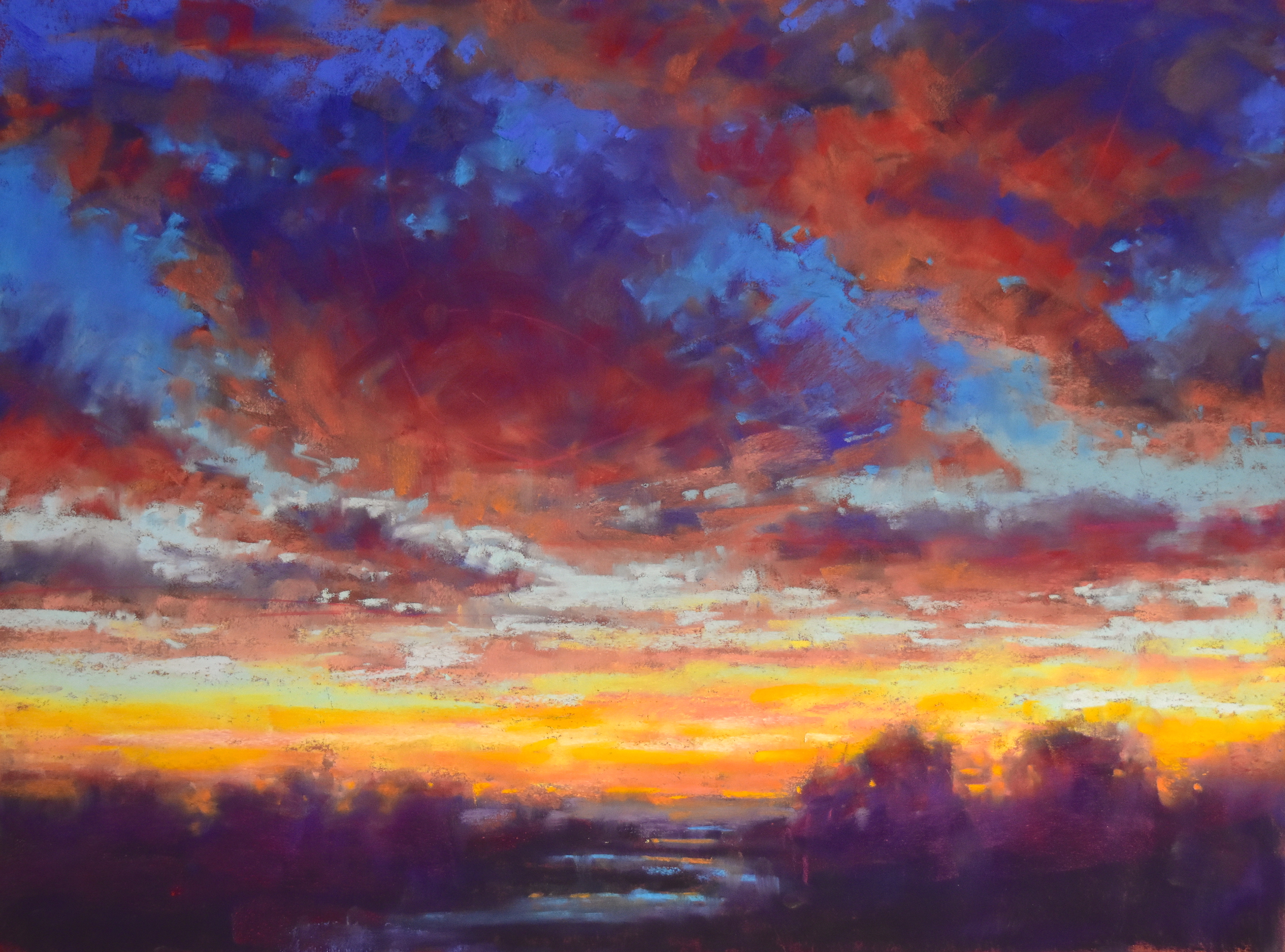 Alejandra Gos - SUNSET SKY - Pastel Painting Lessons : Pastel Painting ...